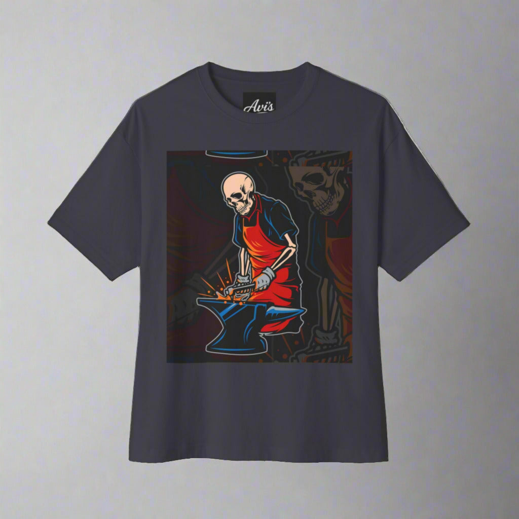Gothic Oversized Tee - Bold Night Life Casuals