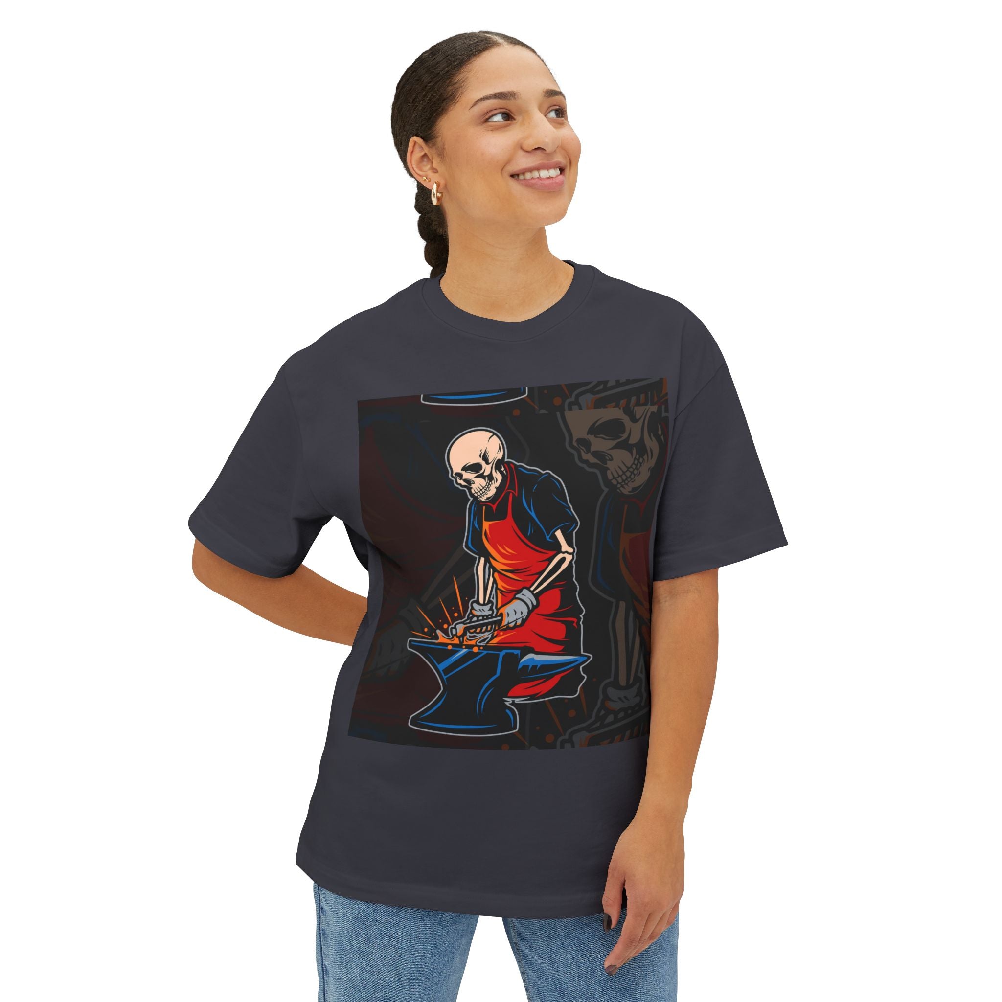 Gothic Oversized Tee - Bold Night Life Casuals