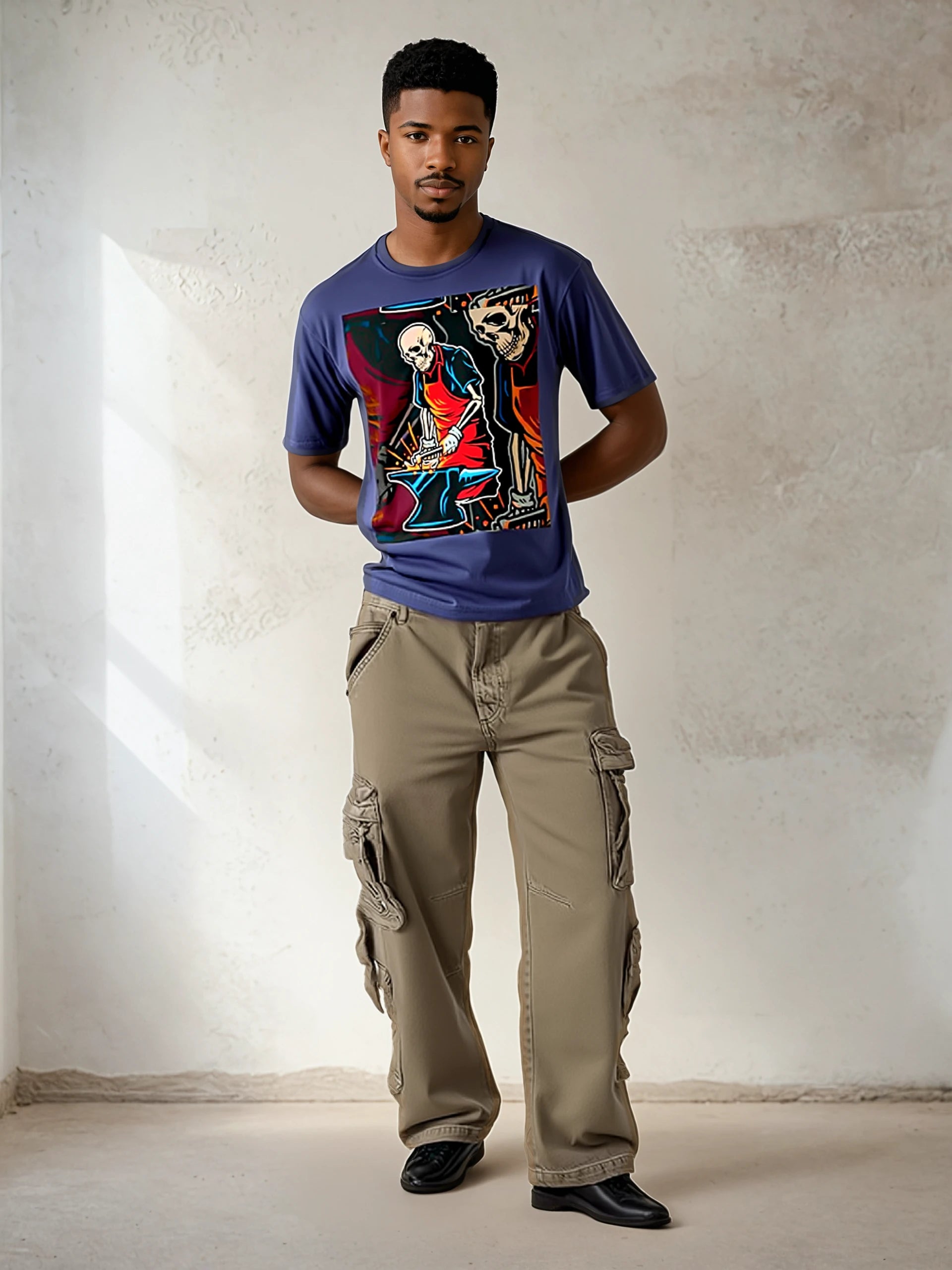 Gothic Oversized Tee - Bold Night Life Casuals
