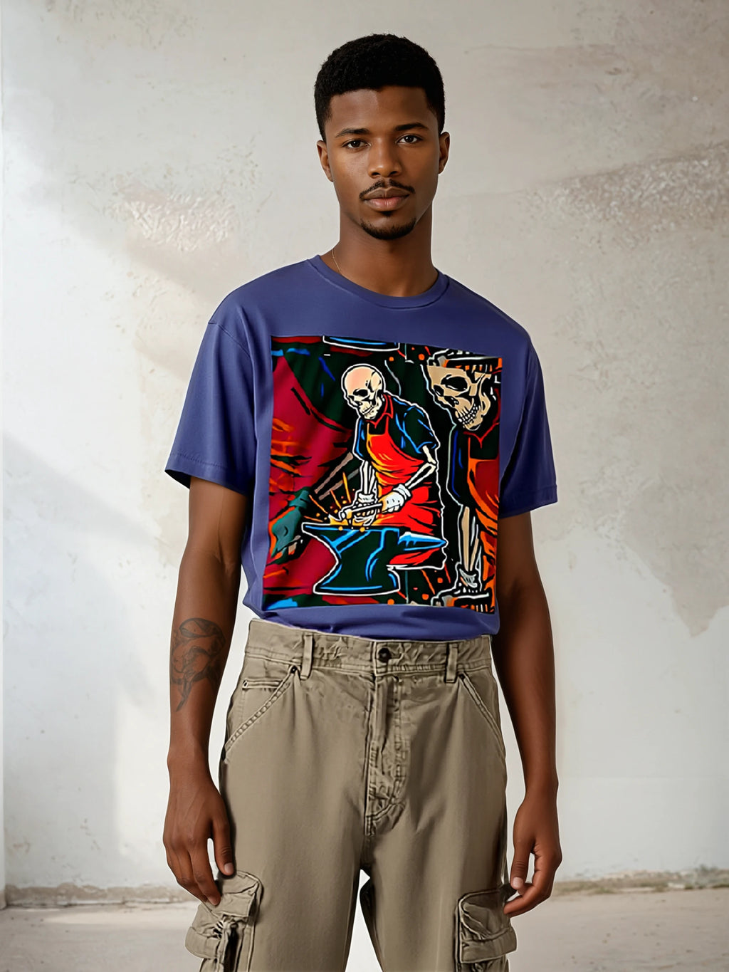 Gothic Oversized Tee - Bold Night Life Casuals