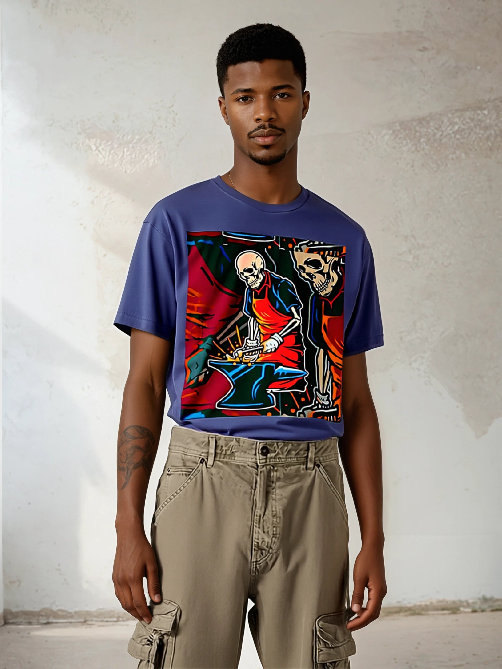 Gothic Oversized Tee - Bold Night Life Casuals
