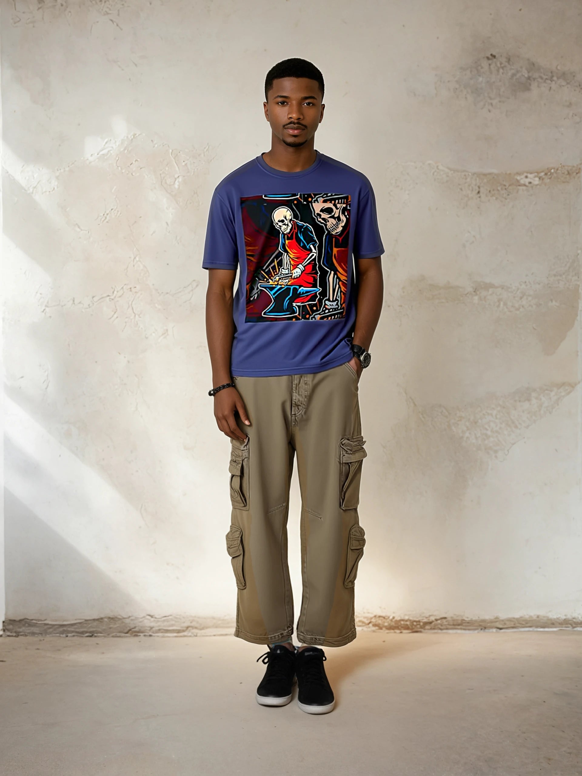 Gothic Oversized Tee - Bold Night Life Casuals